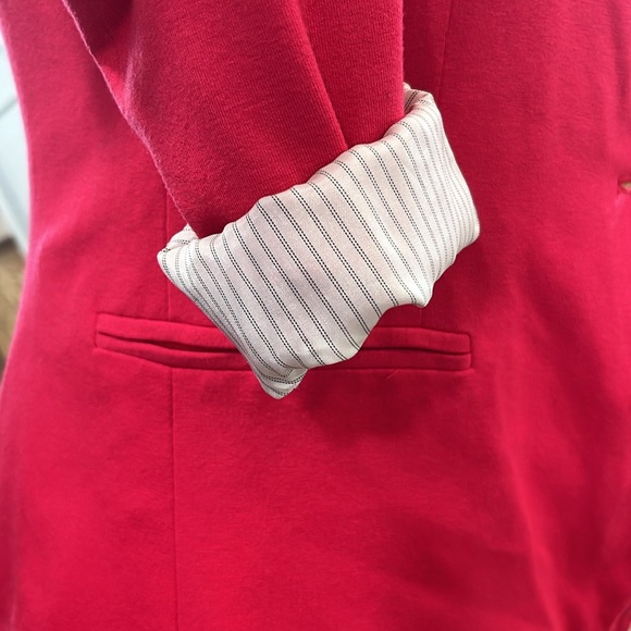 Zara Hot Pink Fitted Blazer XS Single Button Tailored Workwear Jacket - Picture 10 of 11